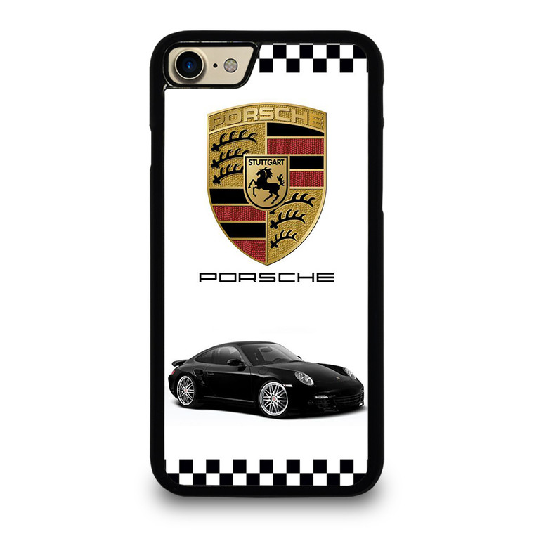 PORSCHE 911 CHECKERED EMBLEM iPhone 7 / 8 Case Cover PORSCHE 911 CHECKERED EMBLEM iPhone 7 / 8 Case Cover