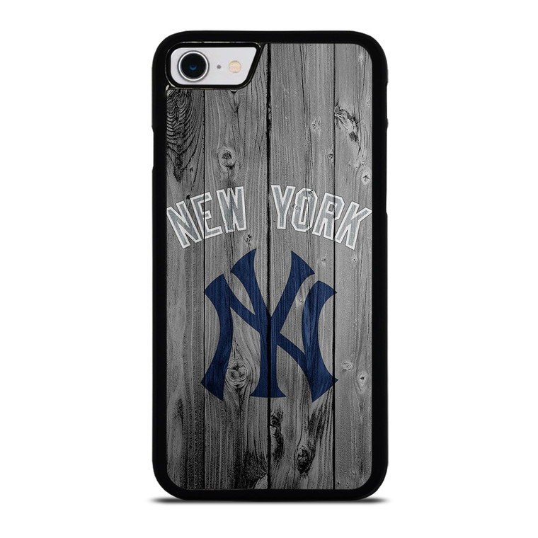 NEW YORK YANKEES WOODEN LOGO iPhone SE 2022 Case Cover