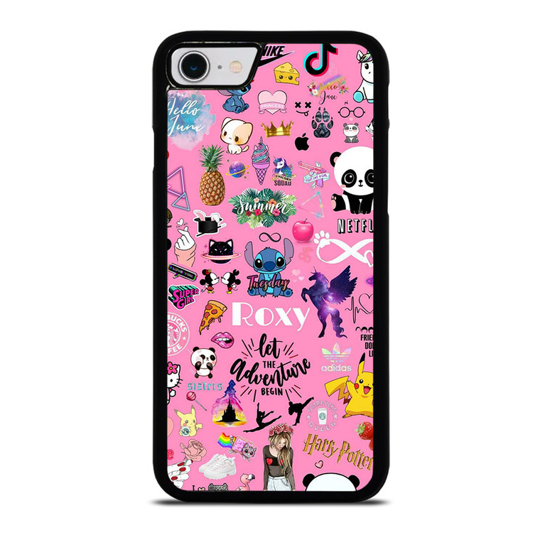 ROXY CARTOON PINK COLLAGE iPhone SE 2022 Case Cover