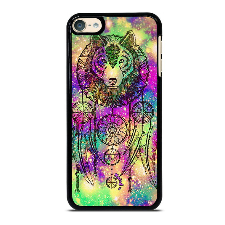 WHITE WOLF DREAMCATCHER TIE DIE iPod 6 Case Cover