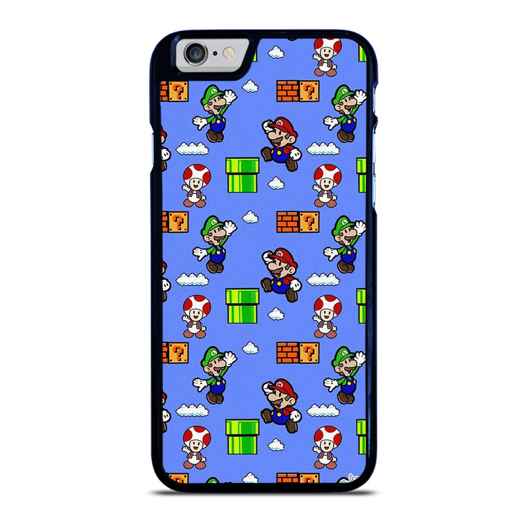 MARIO BROS LUIGI TOAD CUTE PATTERN iPhone 6 / 6S Case Cover