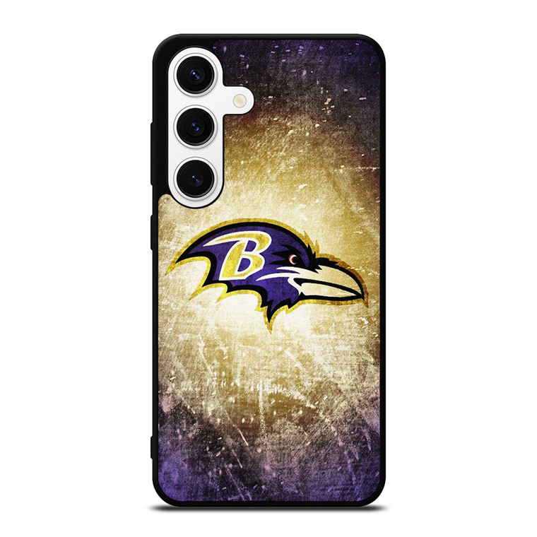 BALTIMORE RAVENS NFL METAL LOGO   Samsung Galaxy S24 Case Cover