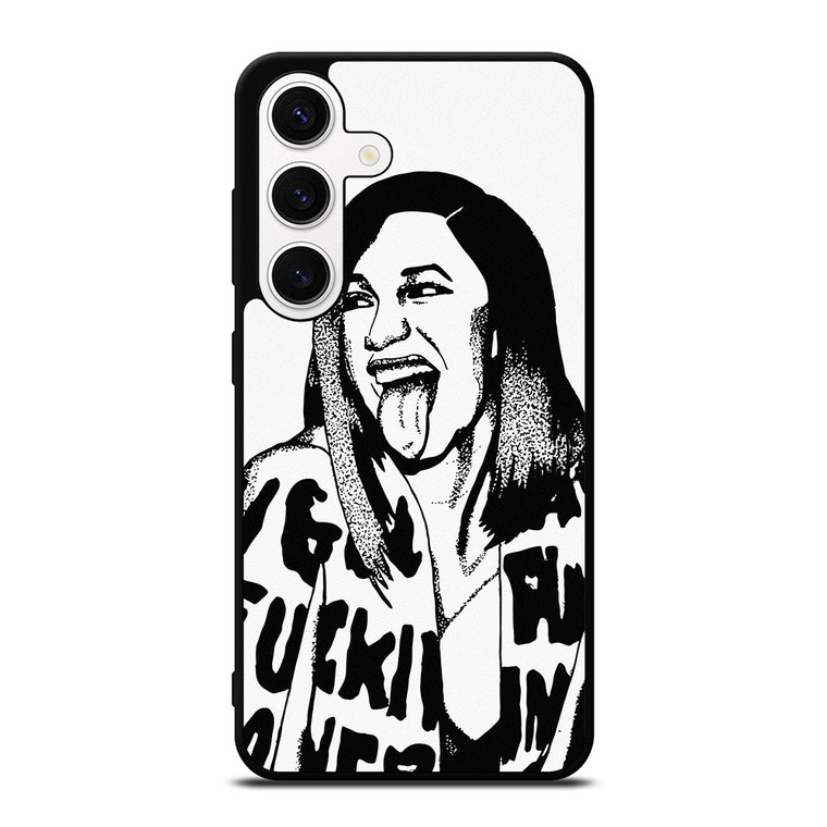 CARDI B CARTOON ILLUSTRATION   Samsung Galaxy S24 Case Cover