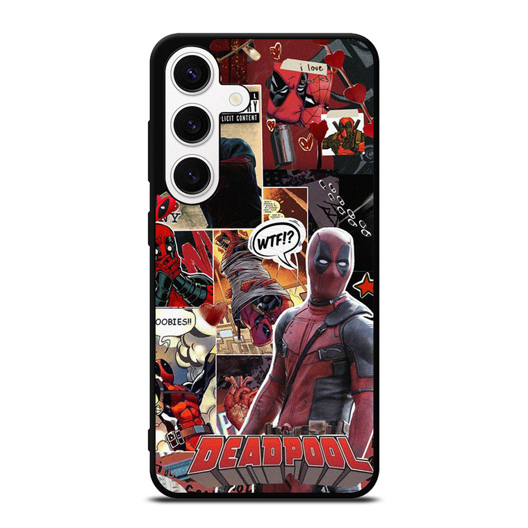DEADPOOL SUPERHERO COLLAGE   Samsung Galaxy S24 Case Cover
