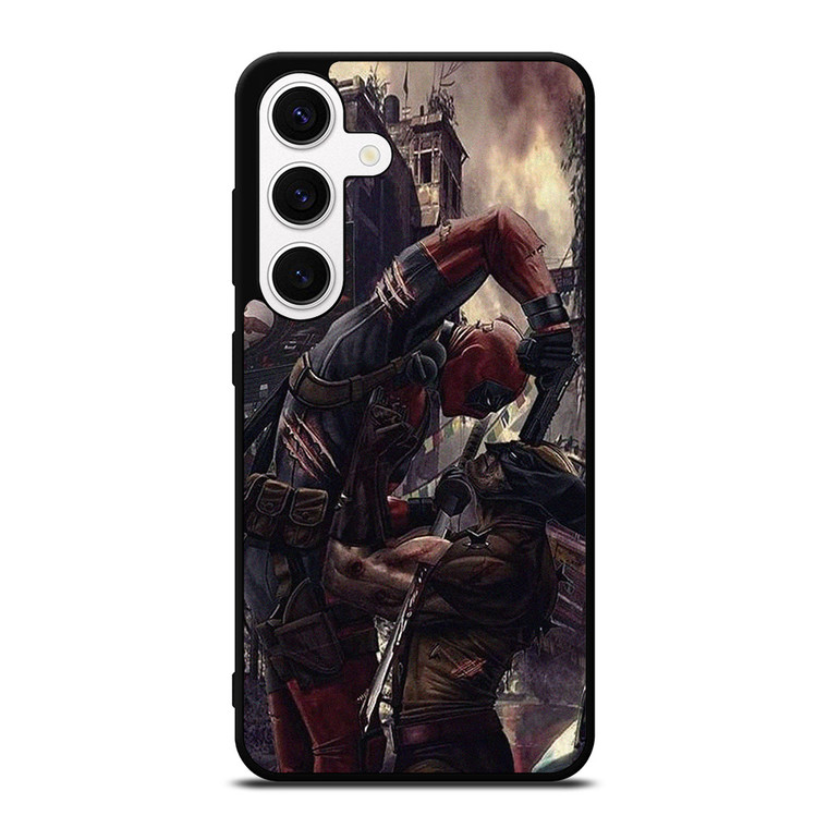 DEADPOOL VS WOLVERINE FIGHTING   Samsung Galaxy S24 Case Cover