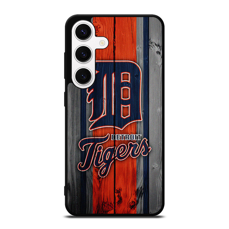 DETROIT TIGERS FOOTBALL WOOD LOGO   Samsung Galaxy S24 Case Cover