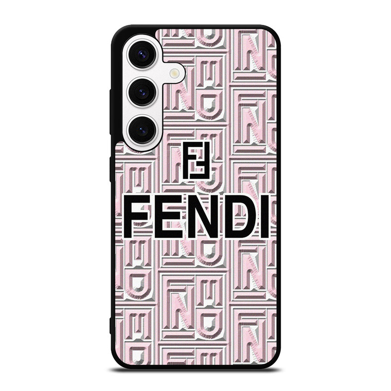 FENDI ROMA PINK PATTERN   Samsung Galaxy S24 Case Cover