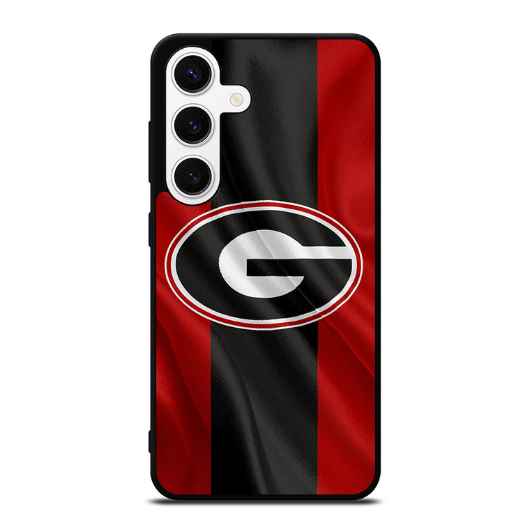 GEORGIA BULLDOGS FOOTBALL FLAG   Samsung Galaxy S24 Case Cover