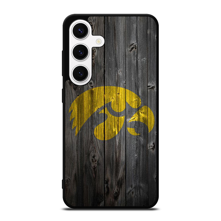 IOWA HAWKEYES WOOD LOGO Samsung Galaxy S24 Case Cover