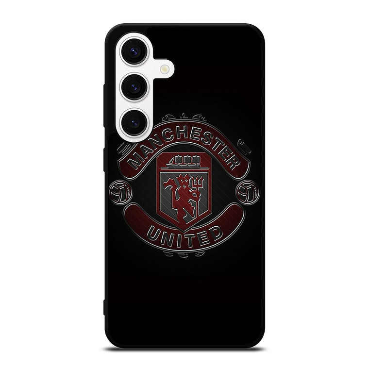 MANCHESTER UNITED FC BLACK LOGO Samsung Galaxy S24 Case Cover