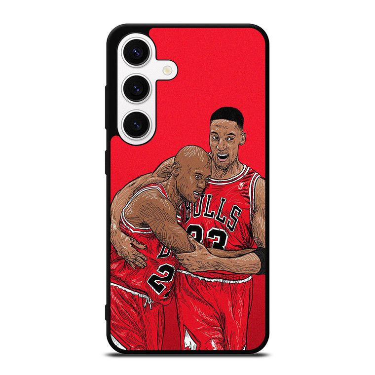 MICHAEL JORDAN X SCOTTIE PIPPEN CHICAGO BULLS 2 Samsung Galaxy S24 Case Cover