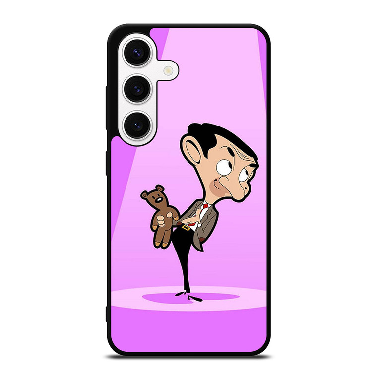 MR BEAN AND TEDDY BEAR CARTOON Samsung Galaxy S24 Case Cover MR BEAN AND TEDDY BEAR CARTOON Samsung Galaxy S24 Case Cover