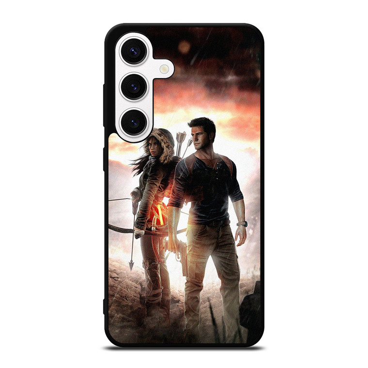 NATHAN DRAKE AND LARA CROFT UNCHARTED GAMES Samsung Galaxy S24 Case Cover