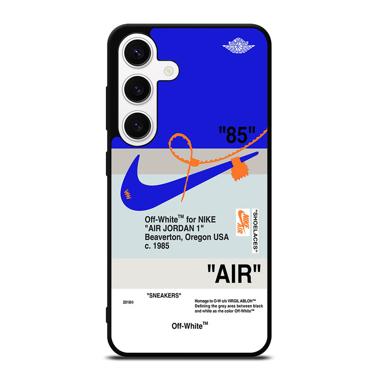 NIKE AIR JORDAN 1 OFF WHITE BLUE Samsung Galaxy S24 Case Cover