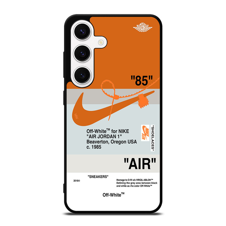 NIKE AIR JORDAN 1 OFF WHITE ORANGE Samsung Galaxy S24 Case Cover NIKE AIR JORDAN 1 OFF WHITE ORANGE Samsung Galaxy S24 Case Cover