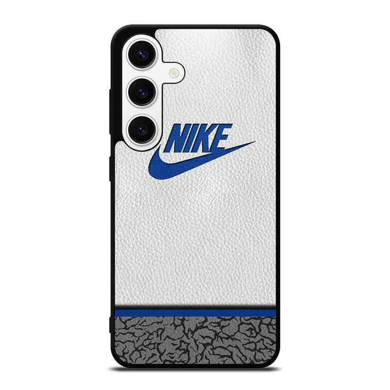 NIKE AIR JORDAN LEATHER BLUE Samsung Galaxy S24 Case Cover