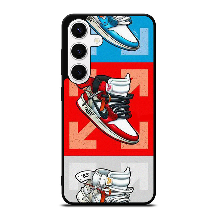 NIKE AIR JORDAN OFF WHITE SNEAKERS VECTOR Samsung Galaxy S24 Case Cover NIKE AIR JORDAN OFF WHITE SNEAKERS VECTOR Samsung Galaxy S24 Case Cover