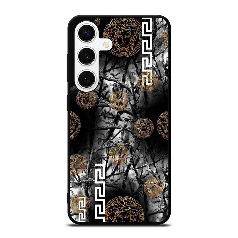 VERCASE CAMO LEAF BLACK WHITE Samsung Galaxy S24 Case Cover
