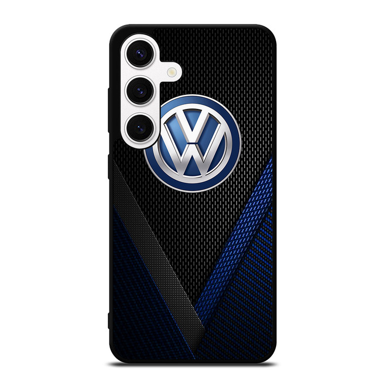 VW VOLKSWAGEN BLUE CARBON EMBLEM Samsung Galaxy S24 Case Cover