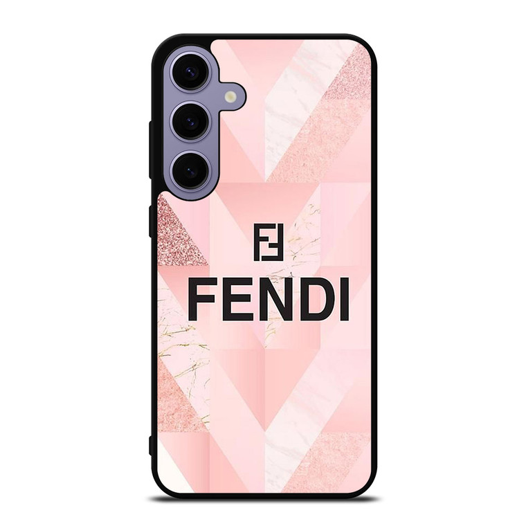 FENDI ROMA PINK TAPESTRY LOGO  Samsung Galaxy S24 Plus Case Cover