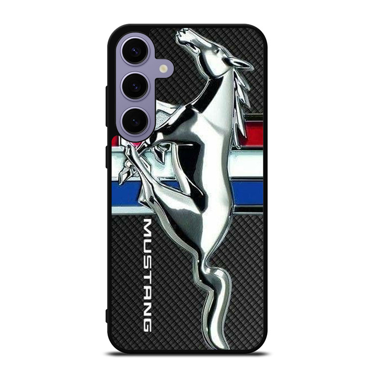 FORD MUSTANG CARBON METAL EMBLEM  Samsung Galaxy S24 Plus Case Cover