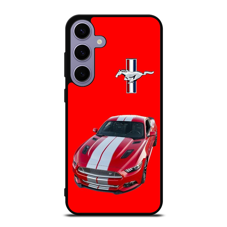 FORD MUSTANG RED CAR EMBLEM  Samsung Galaxy S24 Plus Case Cover