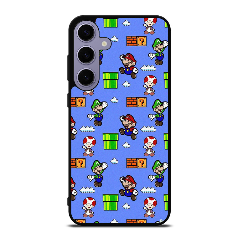 MARIO BROS LUIGI TOAD CUTE PATTERN  Samsung Galaxy S24 Plus Case Cover