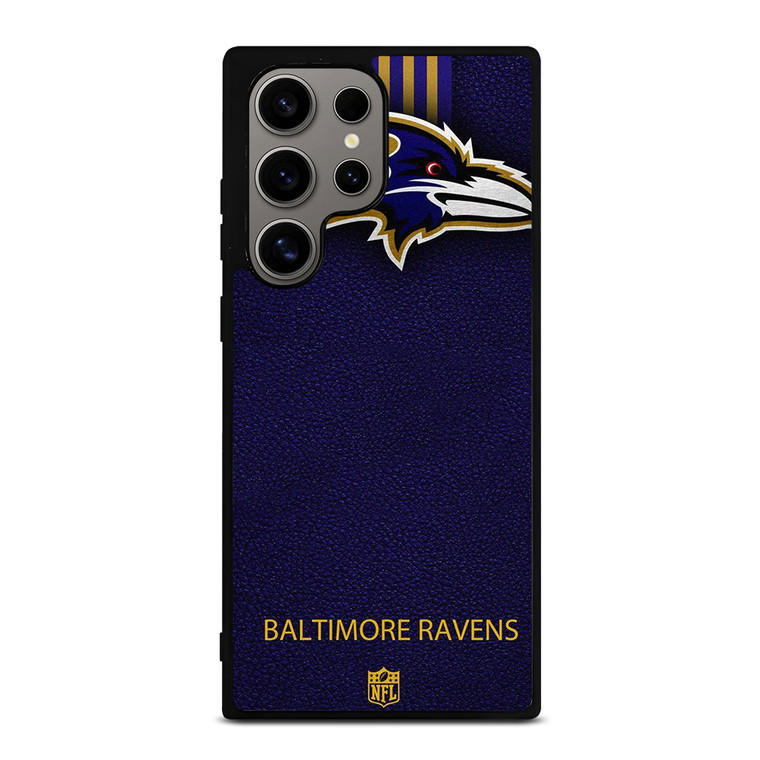 BALTIMORE RAVENS NFL LEATHER LOGO Samsung Galaxy S24 Ultra Case Cover