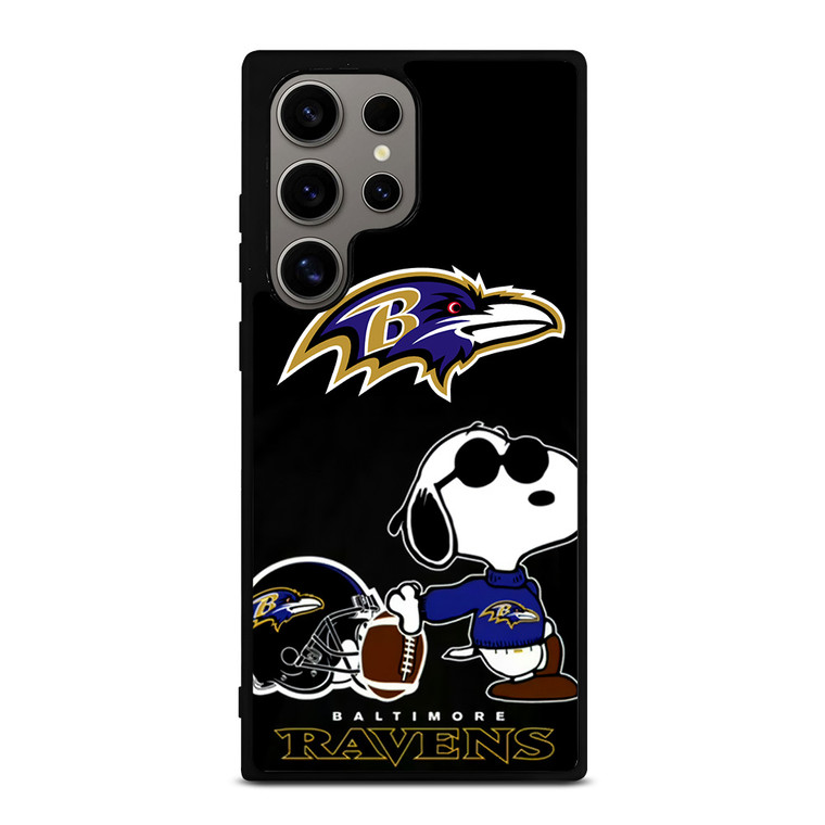 BALTIMORE RAVENS SNOOPY Samsung Galaxy S24 Ultra Case Cover