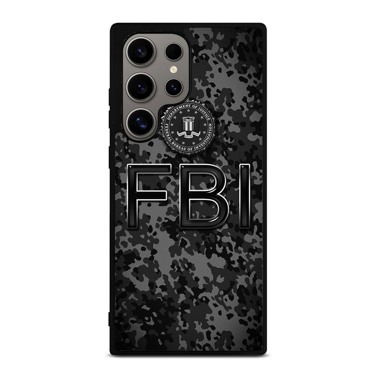 FEDERAL BUREAU OF INVESTIGATION FBI BLACK CAMO Samsung Galaxy S24 Ultra Case Cover