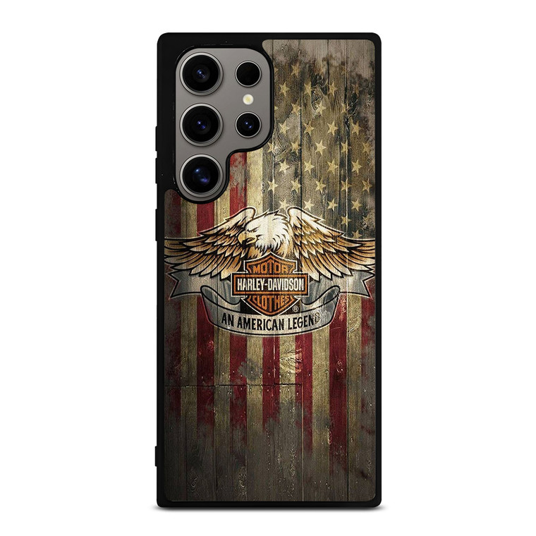 HARLEY DAVIDSON MOTORCYCLES USA WOOD LOGO Samsung Galaxy S24 Ultra Case Cover HARLEY DAVIDSON MOTORCYCLES USA WOOD LOGO Samsung Galaxy S24 Ultra Case Cover