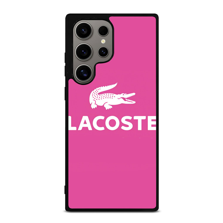 LACOSTE PINK LOGO Samsung Galaxy S24 Ultra Case Cover LACOSTE PINK LOGO Samsung Galaxy S24 Ultra Case Cover