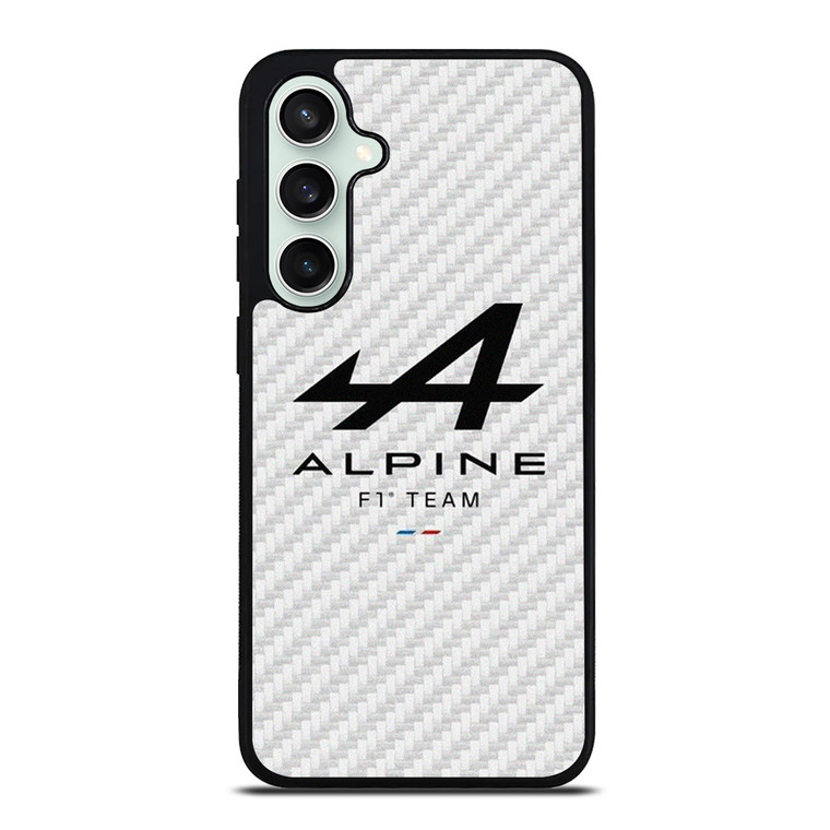ALPINE F1 TEAM FORMULA ONE WHITE CARBON Samsung Galaxy S23 FE Case Cover