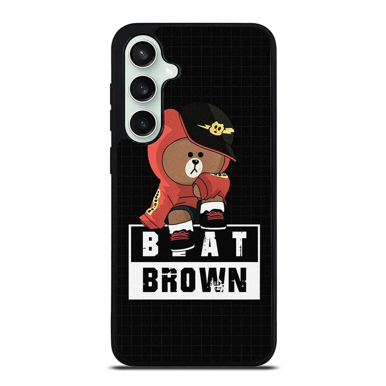 BROWN BEAR BEATS MUSIC CARTOON Samsung Galaxy S23 FE Case Cover