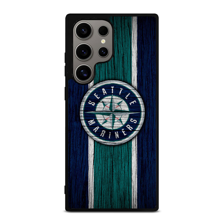 SEATTLE MARINERS WOODEN STRIPE LOGO Samsung Galaxy S24 Ultra Case Cover