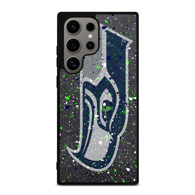 SEATTLE SEAHAWKS SPLASHED LOGO Samsung Galaxy S24 Ultra Case Cover