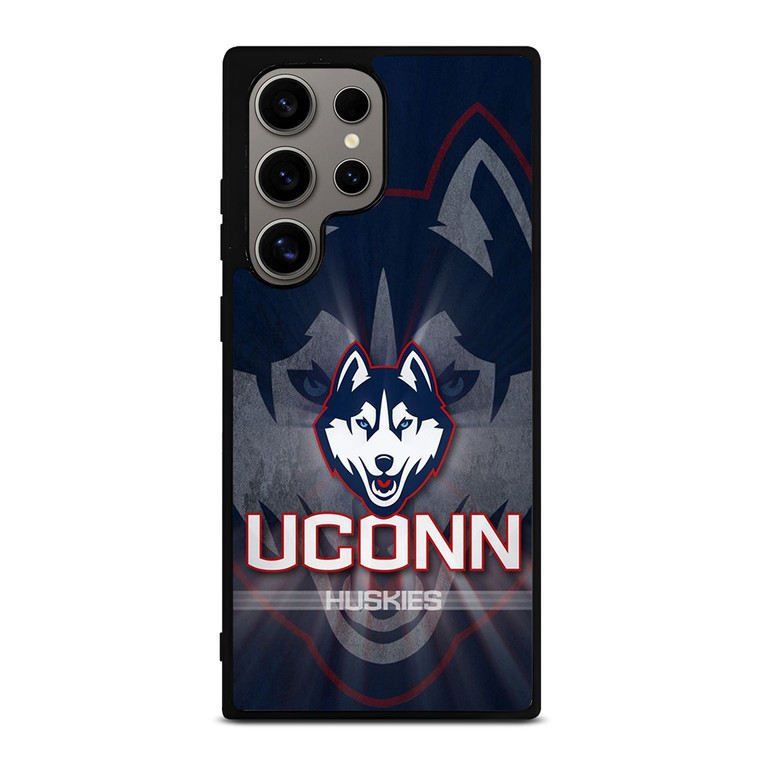 UCONN HUSKIES BASKETBALL METAL LOGO Samsung Galaxy S24 Ultra Case Cover