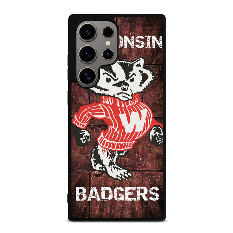 WISCONSIN BADGERS RUSTY SYMBOL Samsung Galaxy S24 Ultra Case Cover