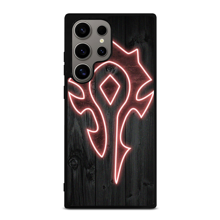 WORLD OF WARCRAFT HORDE WOOD LOGO Samsung Galaxy S24 Ultra Case Cover