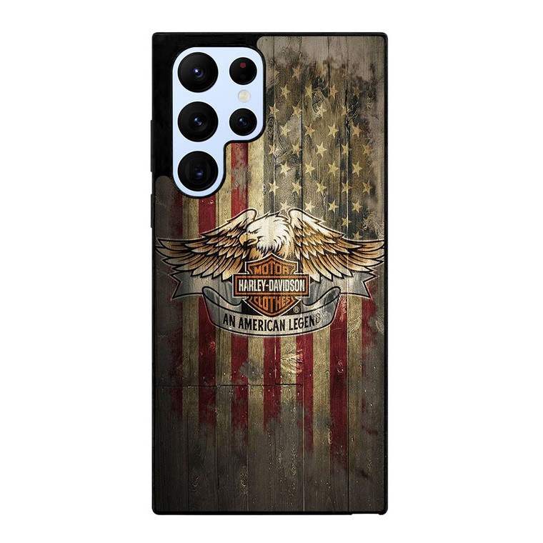 HARLEY DAVIDSON MOTORCYCLES USA WOOD LOGO  Samsung Galaxy S22 Ultra Case Cover HARLEY DAVIDSON MOTORCYCLES USA WOOD LOGO  Samsung Galaxy S22 Ultra Case Cover
