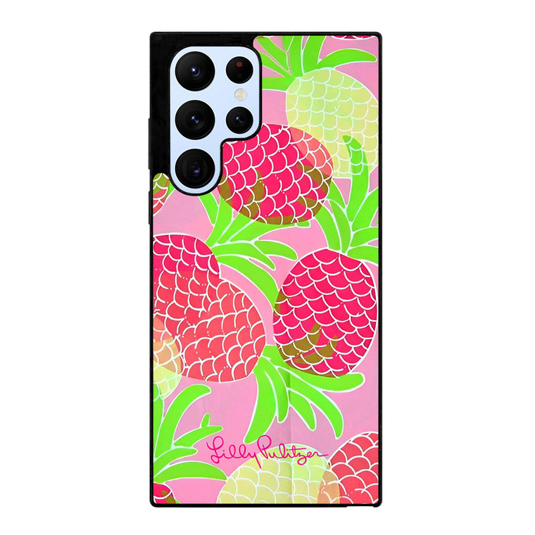 LILLY PULITZER PINK PINEAPPLE  Samsung Galaxy S22 Ultra Case Cover LILLY PULITZER PINK PINEAPPLE  Samsung Galaxy S22 Ultra Case Cover