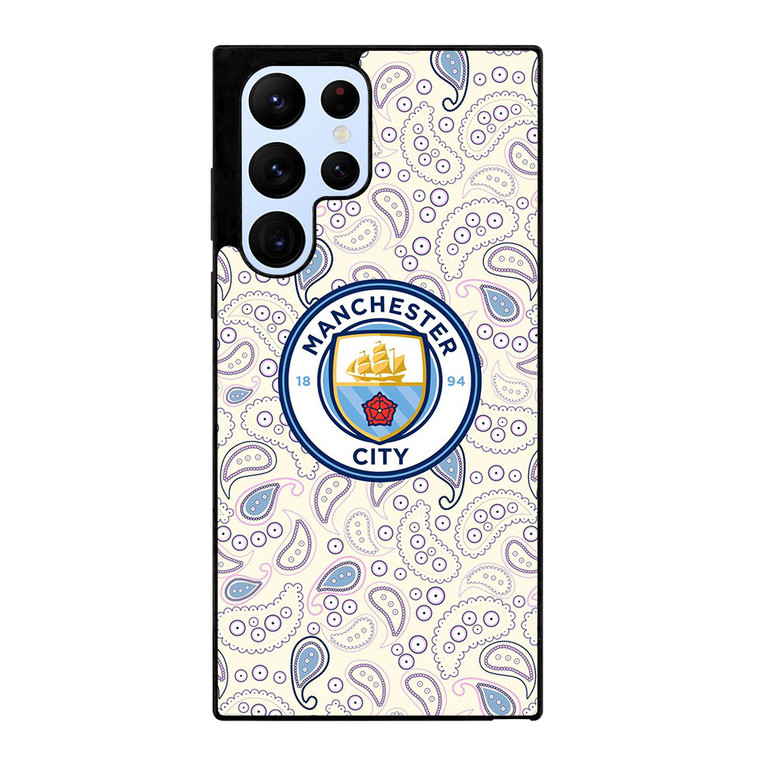 MANCHESTER CITY PUMA PATTERN  Samsung Galaxy S22 Ultra Case Cover