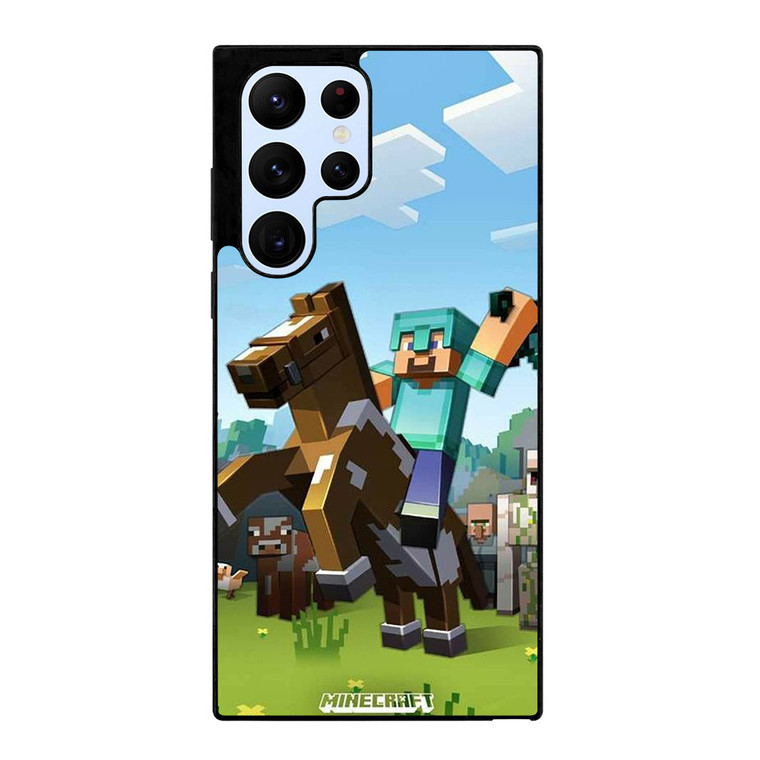 MINECRAFT KNIGHT AND HORSE  Samsung Galaxy S22 Ultra Case Cover MINECRAFT KNIGHT AND HORSE  Samsung Galaxy S22 Ultra Case Cover