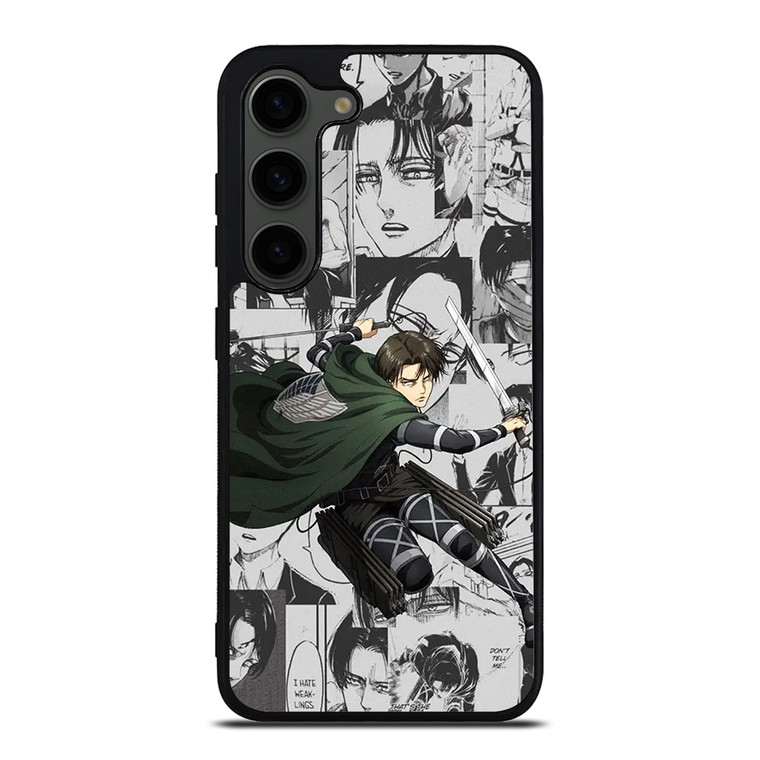 LEVI ACKERMAN ATTACK ON TITANS MANGA COLLAGE Samsung Galaxy S23 Plus Case Cover