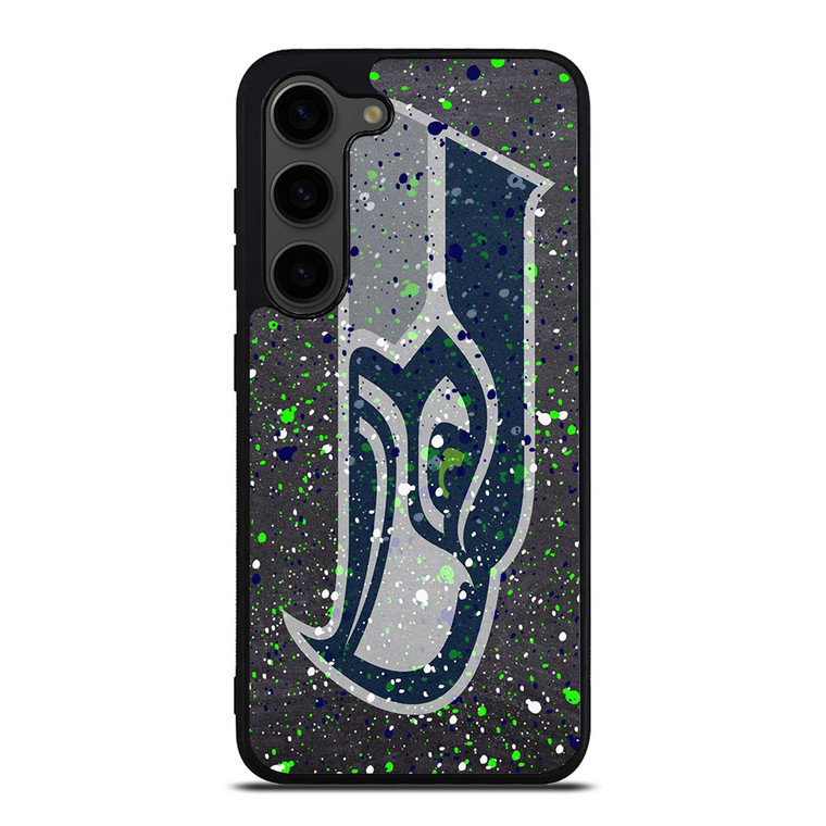SEATTLE SEAHAWKS SPLASHED LOGO Samsung Galaxy S23 Plus Case Cover SEATTLE SEAHAWKS SPLASHED LOGO Samsung Galaxy S23 Plus Case Cover