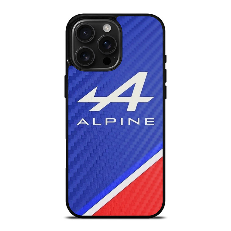 ALPINE AUTOMOBILES BLUE CARBON iPhone 16 Pro Max Case Cover