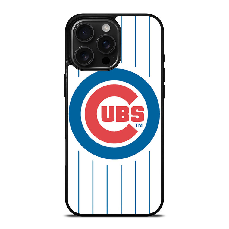 CHICAGO CUBS BASEBALL TEAM STRIPE iPhone 16 Pro Max Case Cover