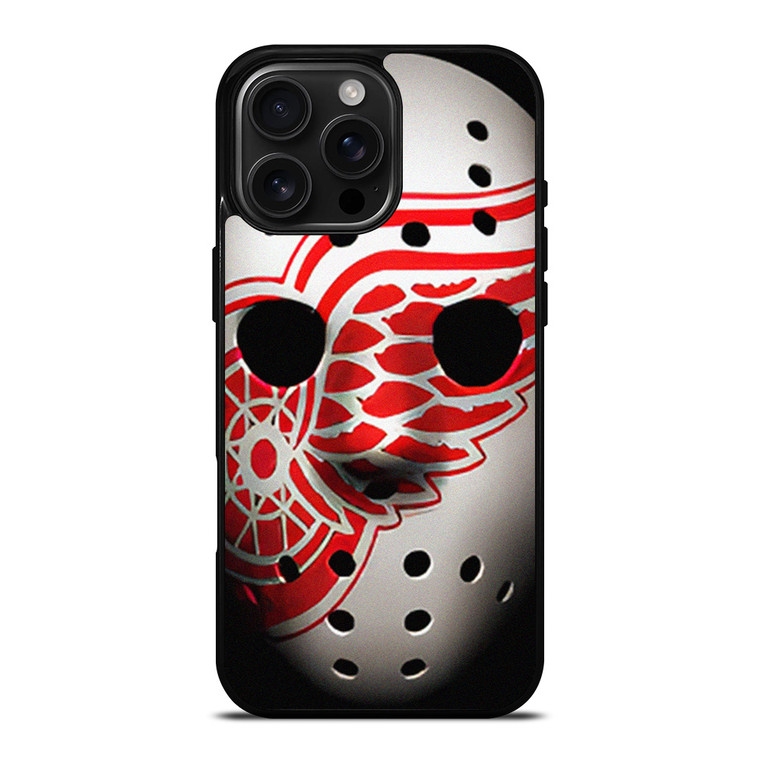 DETROIT RED WINGS JASON VOORHEES MASK iPhone 16 Pro Max Case Cover
