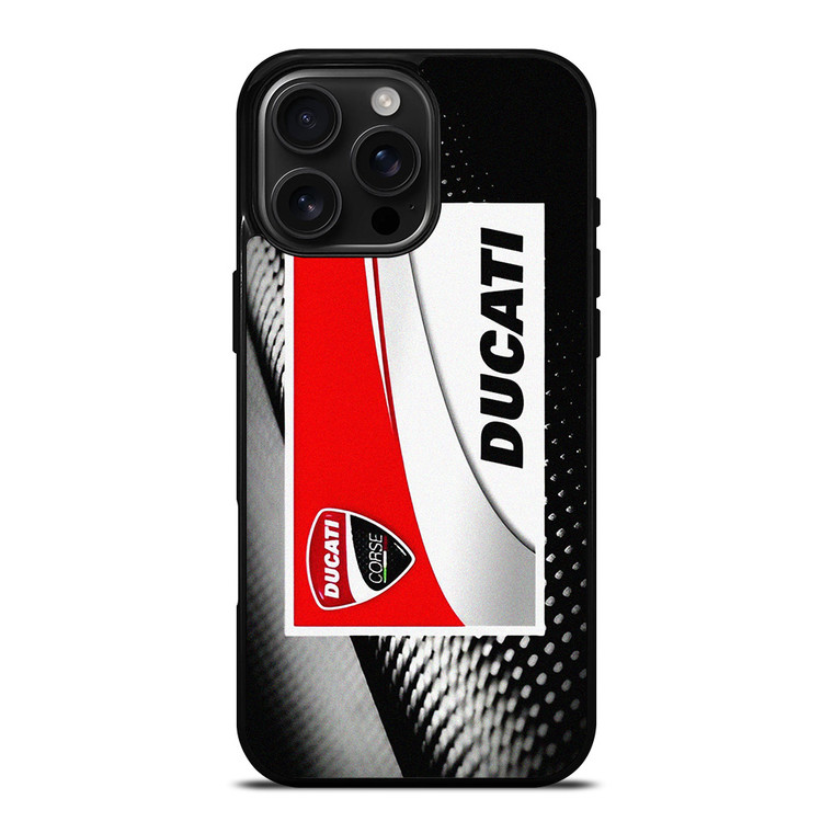 DUCATI CORSE MOTORSPORT LABEL iPhone 16 Pro Max Case Cover