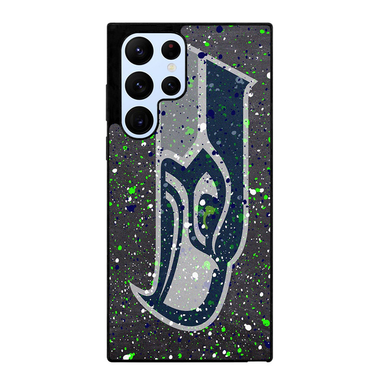 SEATTLE SEAHAWKS SPLASHED LOGO  Samsung Galaxy S22 Ultra Case Cover SEATTLE SEAHAWKS SPLASHED LOGO  Samsung Galaxy S22 Ultra Case Cover